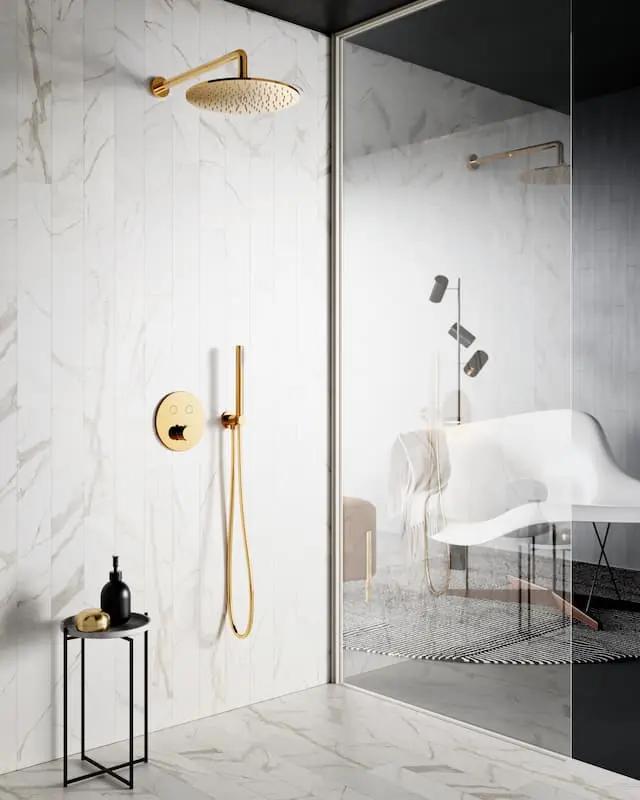 Zestaw prysznicowy podtynkowy Paffoni Compact Złoty